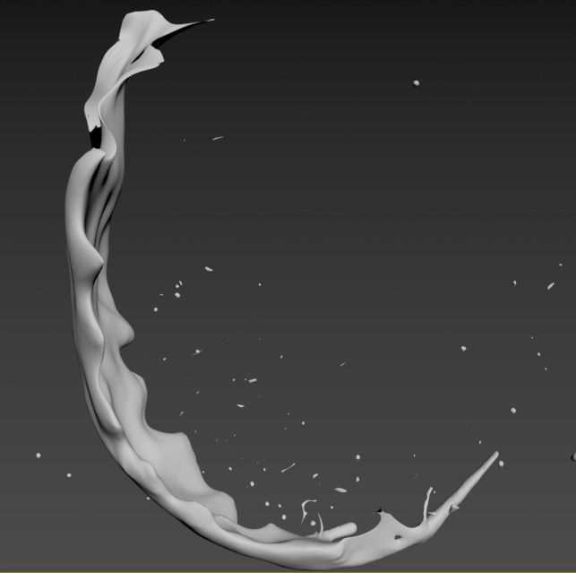 Liquid Splash 01 3D model_2