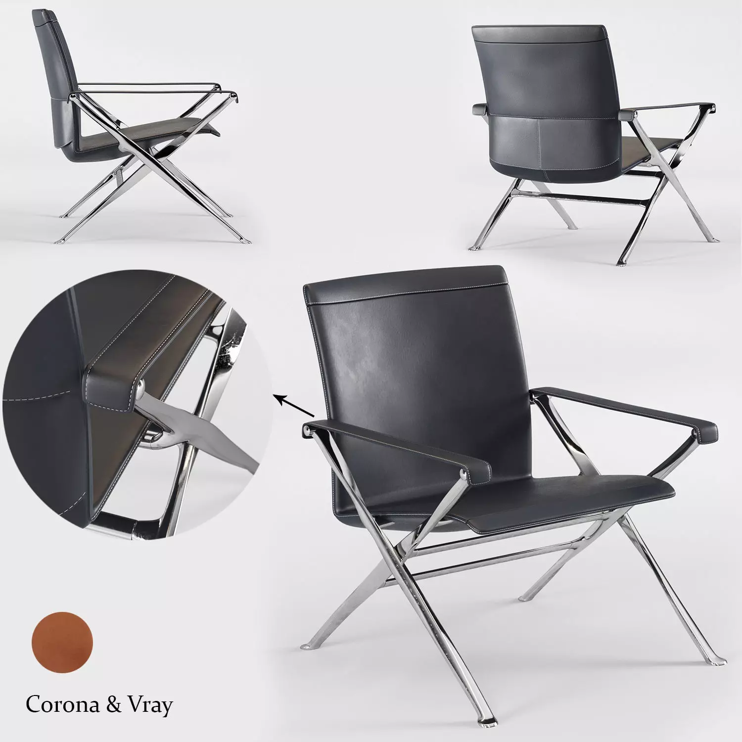 BB Italia beverly14 armchair 3D model
