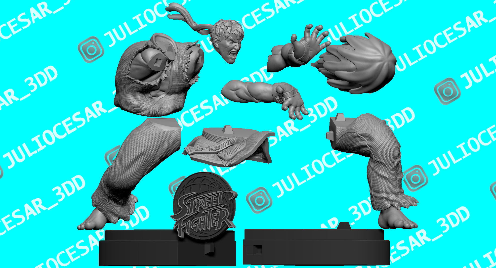 Street fighter - Ryu 3D print model_4