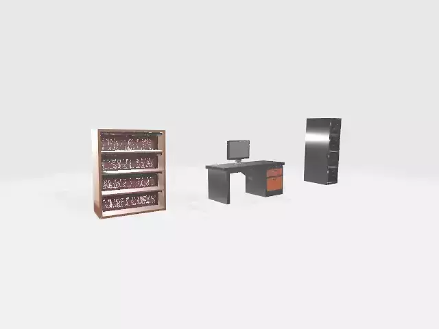 Office Furniture Low Poly