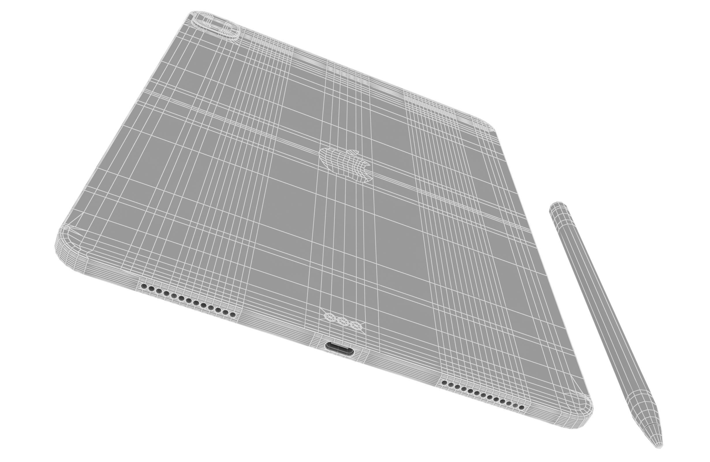 Apple iPad Pro 12 9 2020 WiFi  Cellular Space Gray 3D model_18