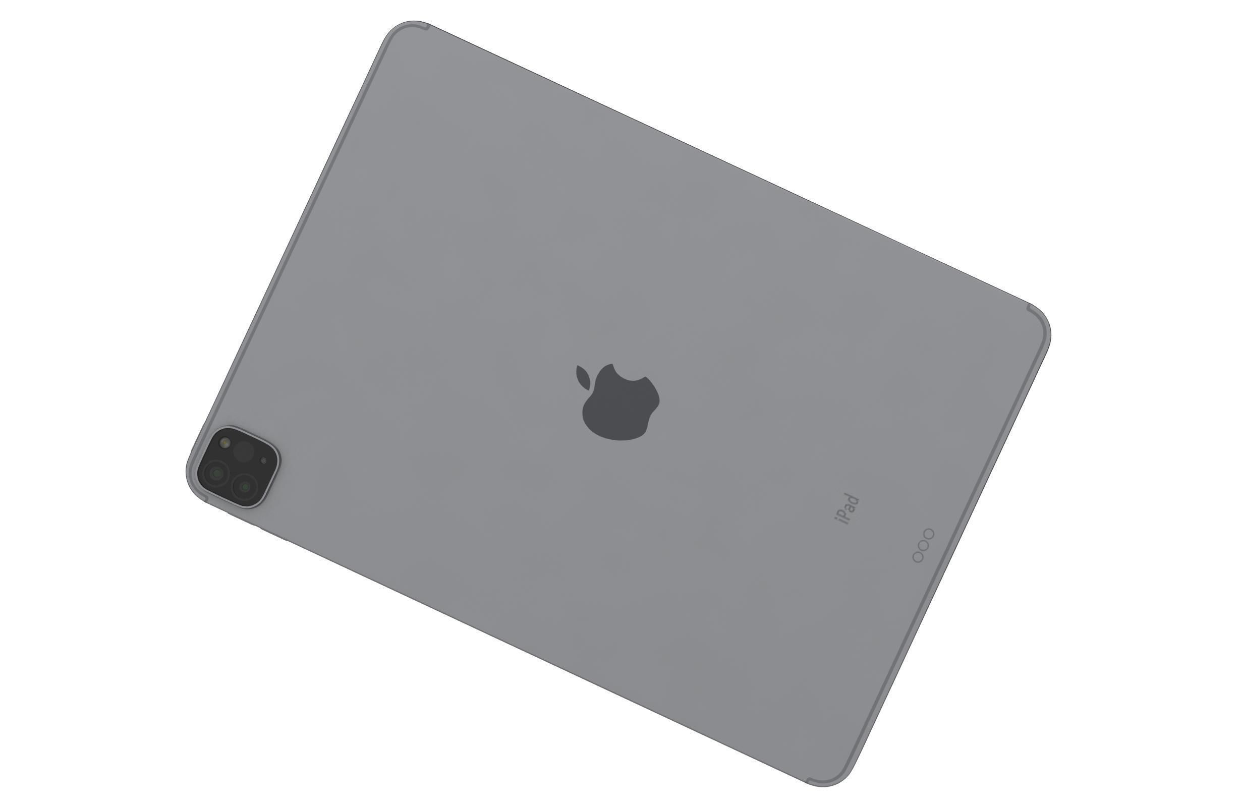 Apple iPad Pro 12 9 2020 WiFi  Cellular Space Gray 3D model_8