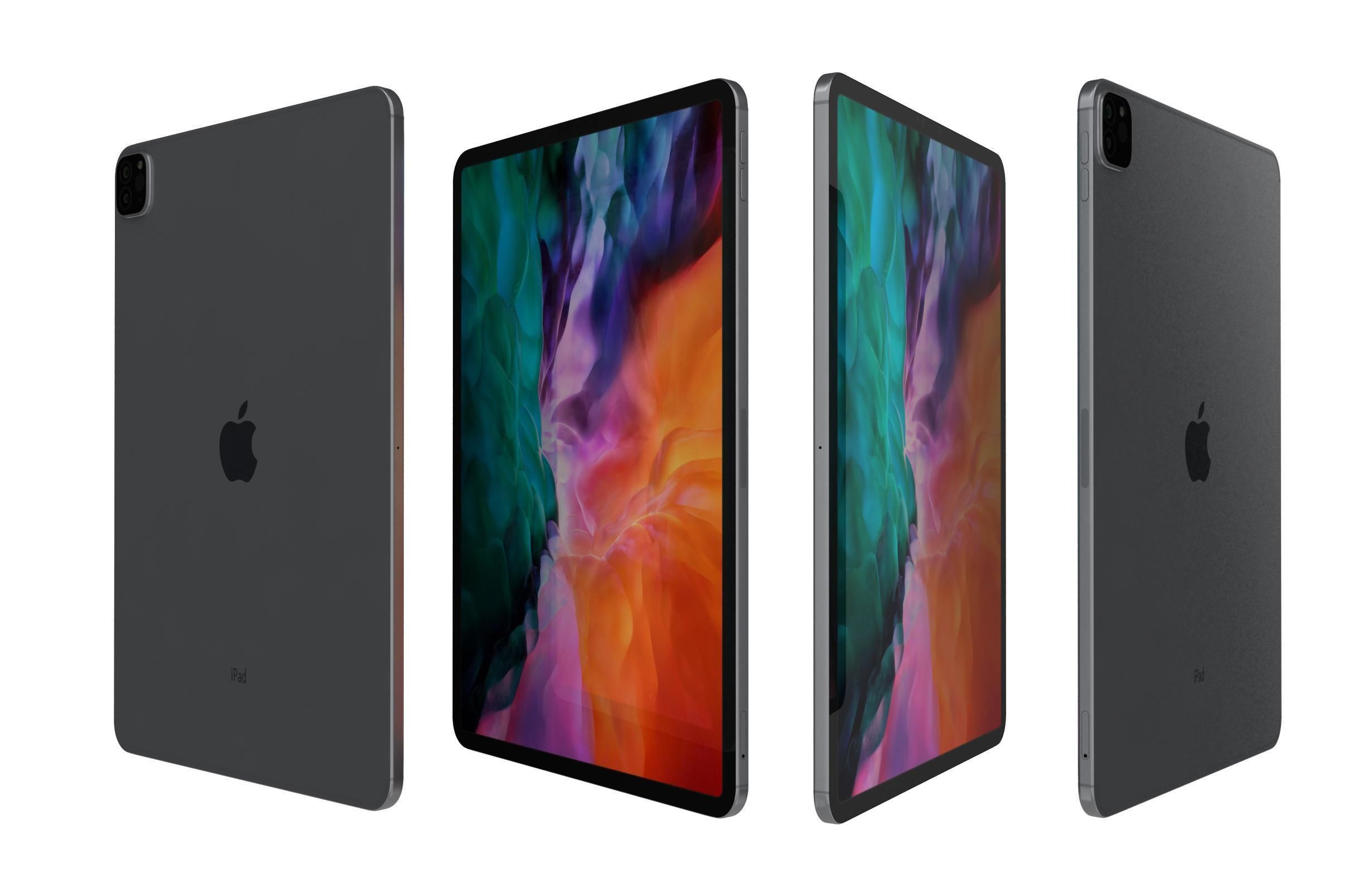 Apple iPad Pro 12 9 2020 WiFi  Cellular Space Gray 3D model_3