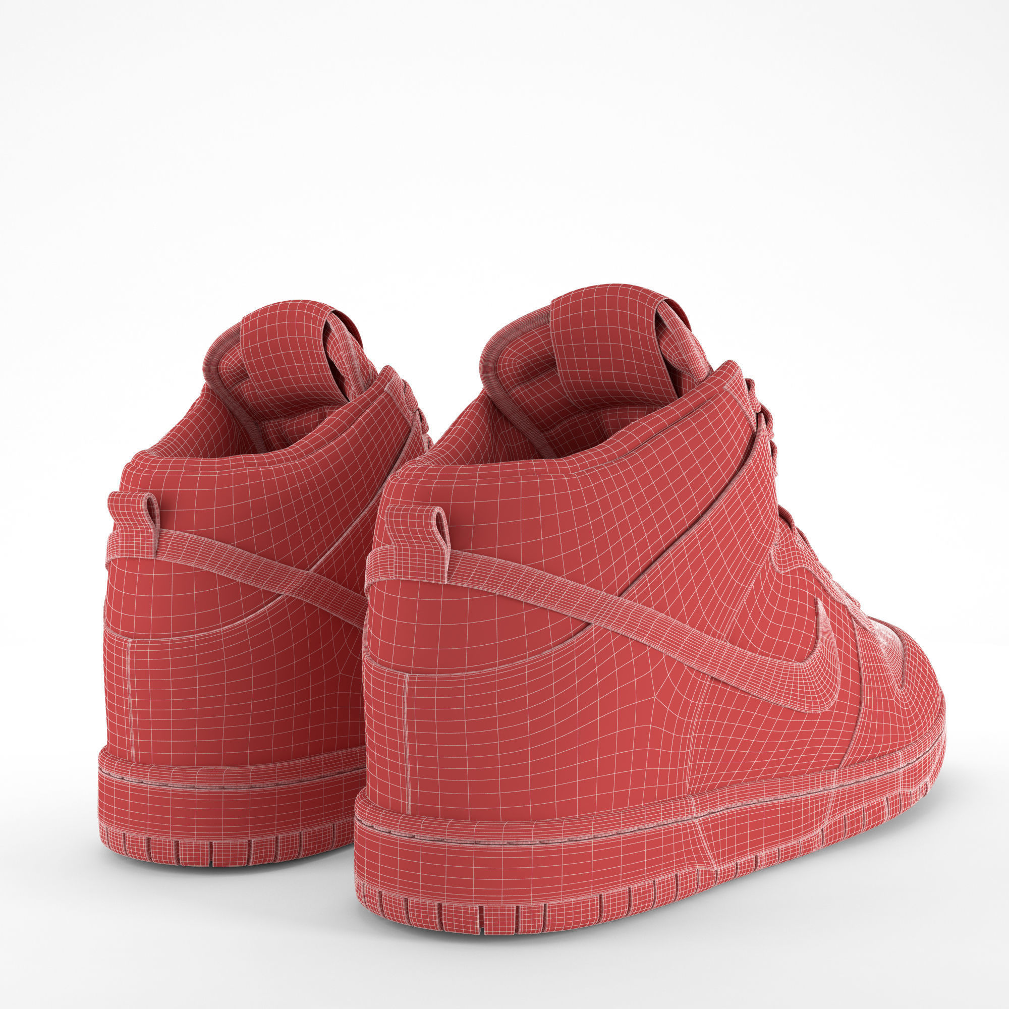 Nike Dunk High PBR Low-poly 3D model_8