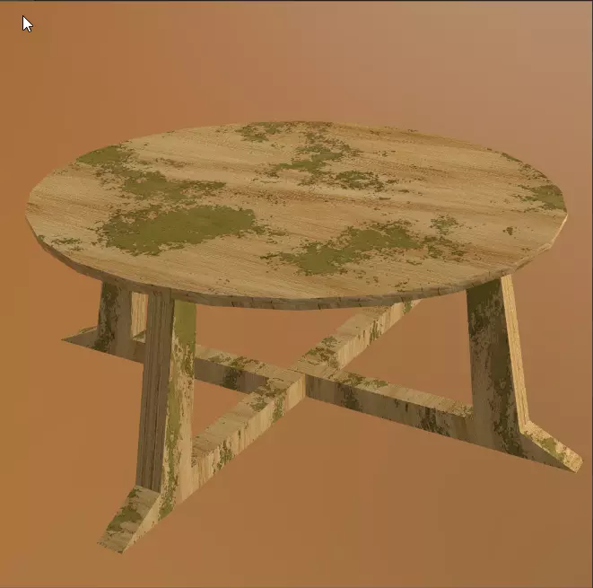 Round Table2 Low-poly 3D model