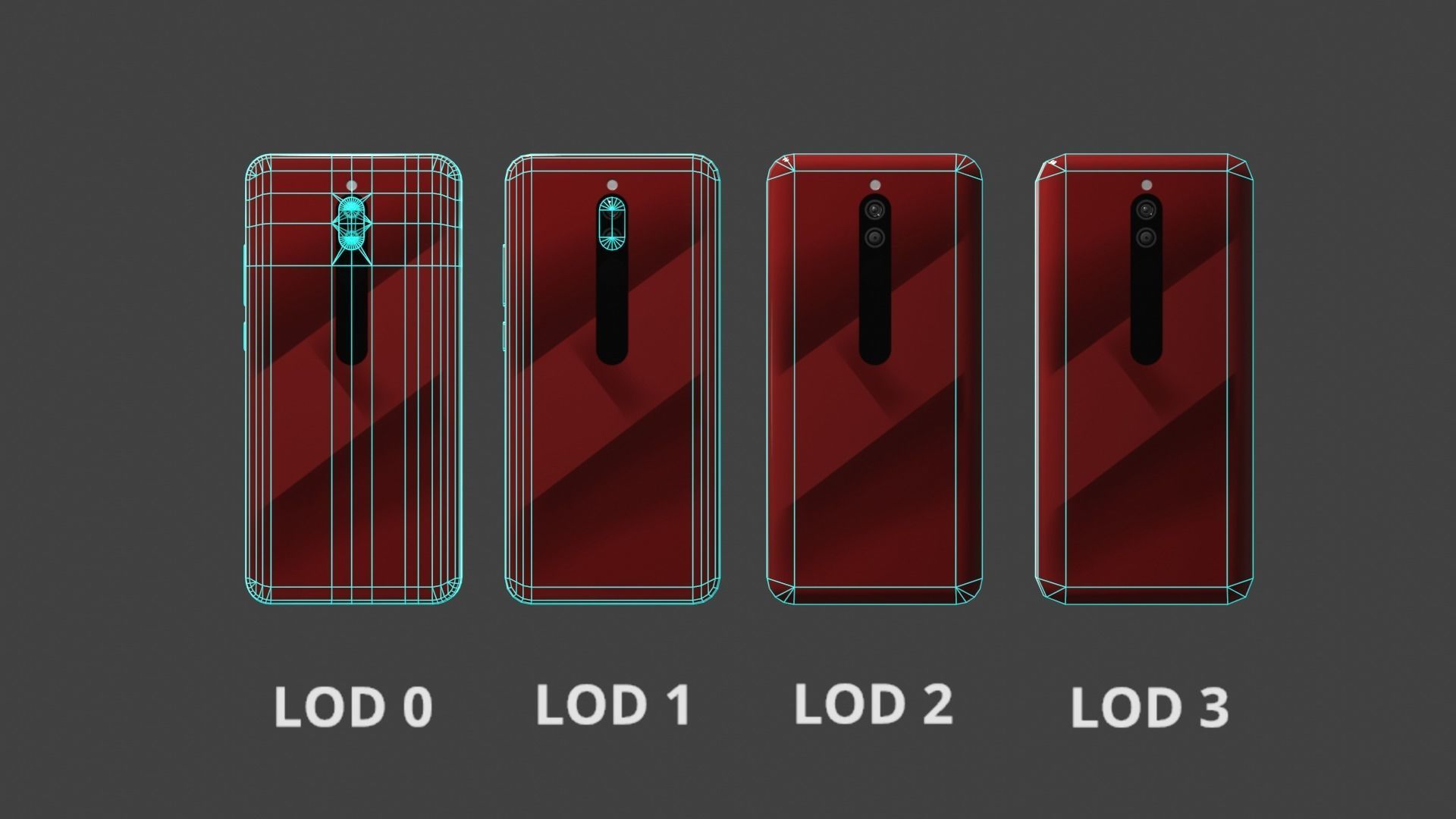 Smartphone 3D 4K PBR Game Asset with LODs Low-poly 3D model_1