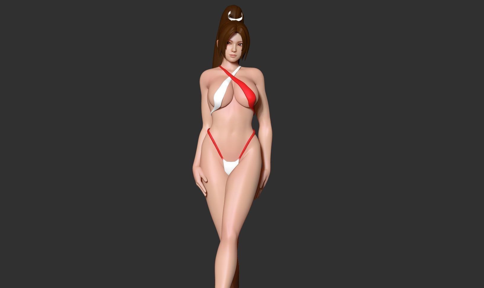 Mai in bikini 3D print model_9