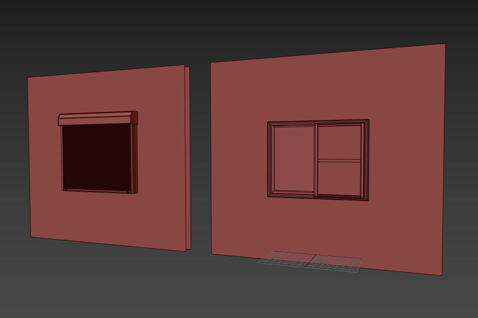 Japanese Window Draw 3D model_8