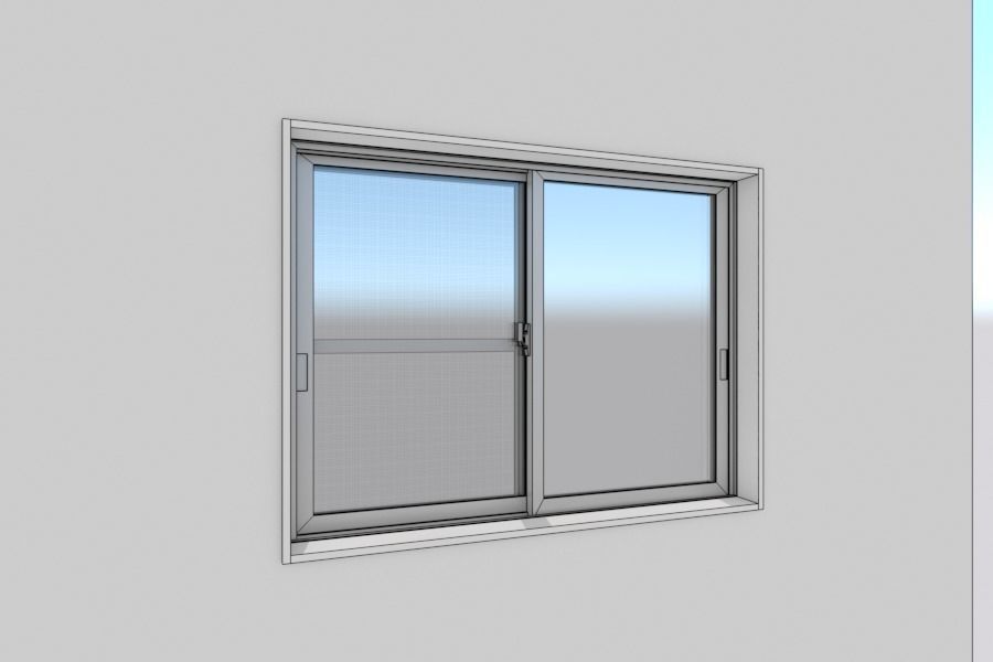 Japanese Window Draw 3D model_1