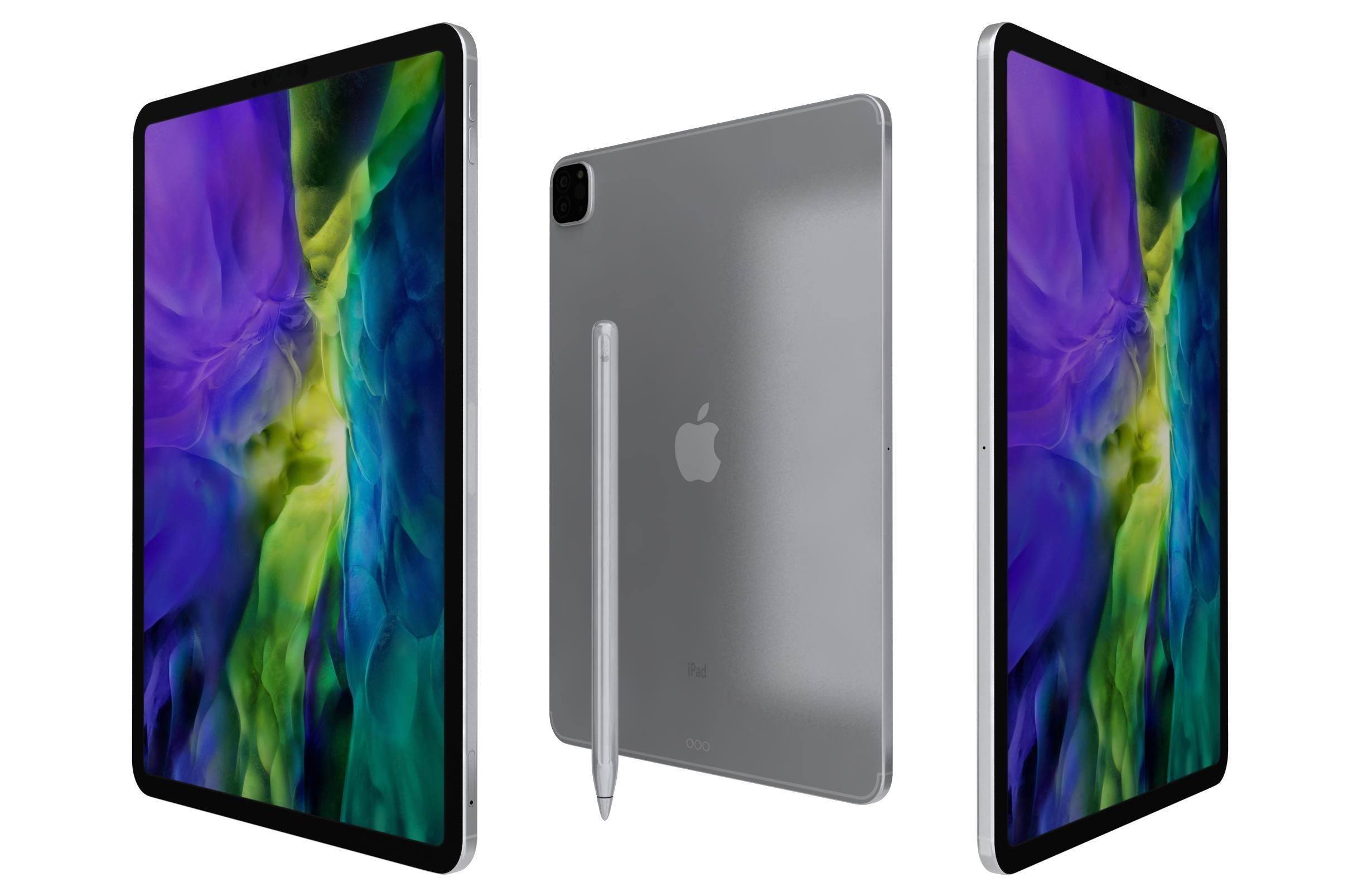 Apple iPad Pro 12 9 2020 WiFi Cellular All Colors 3D model_7