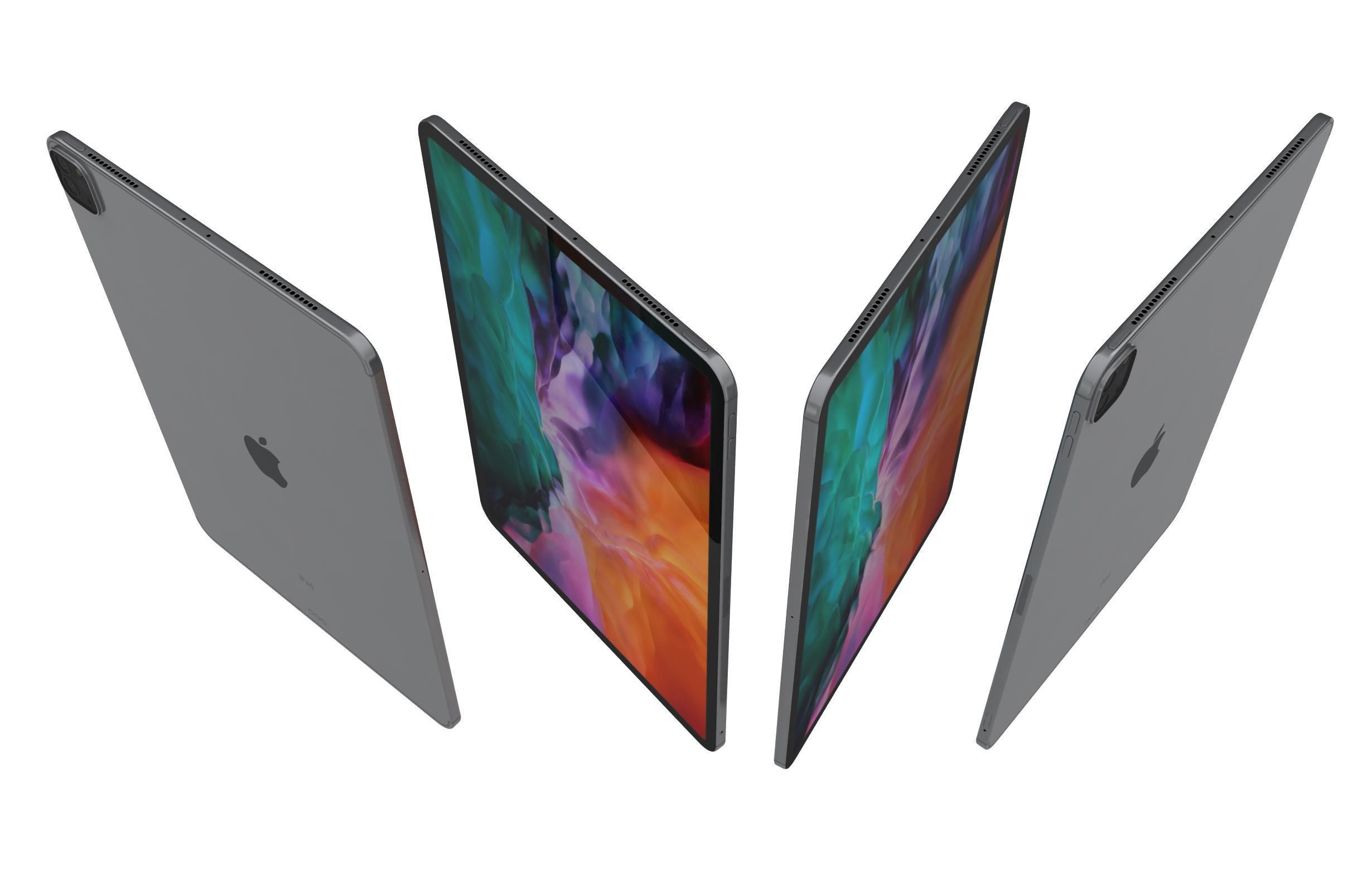 Apple iPad Pro 12 9 2020 WiFi Cellular All Colors 3D model_6