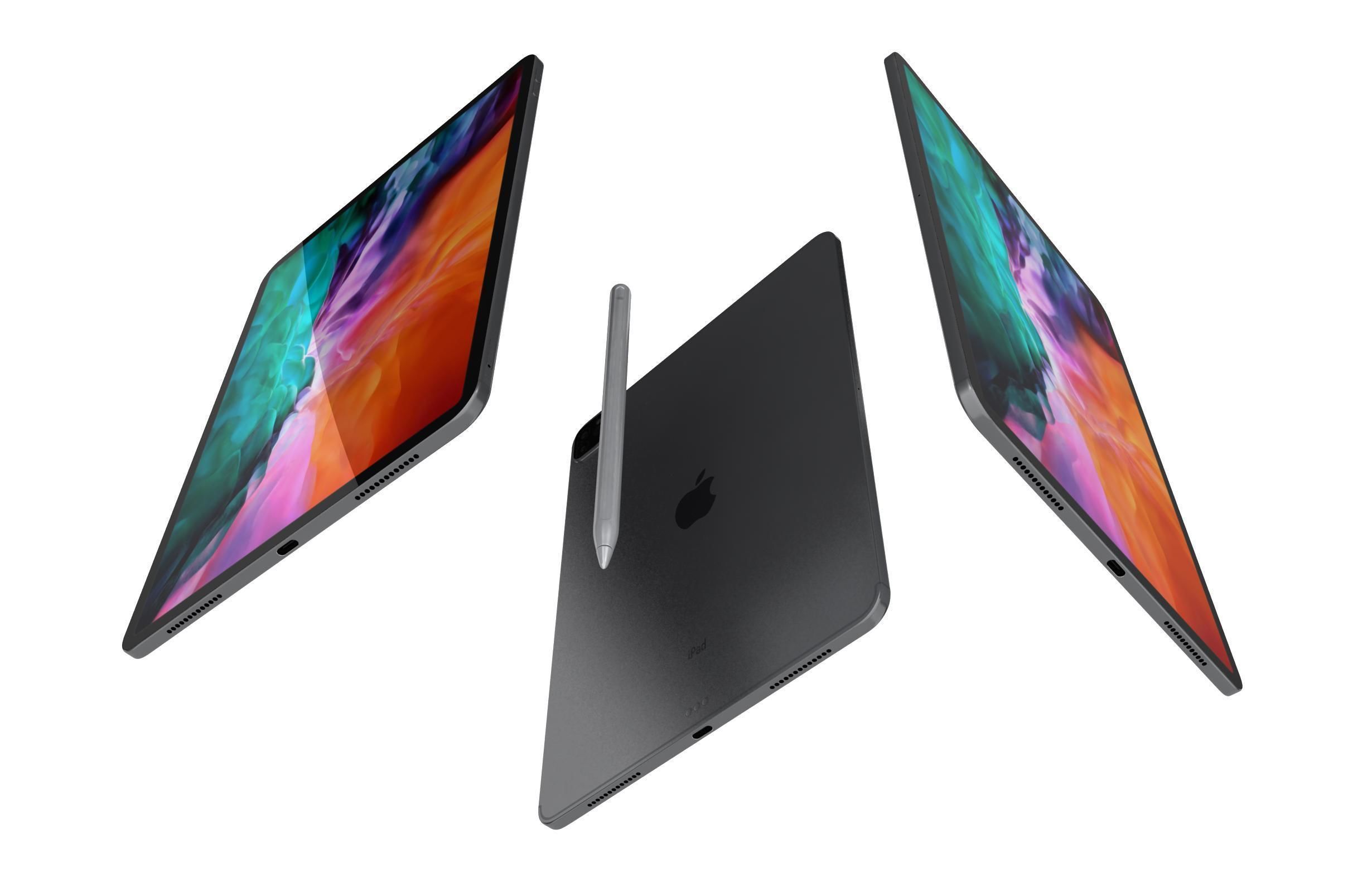 Apple iPad Pro 12 9 2020 WiFi Cellular All Colors 3D model_2