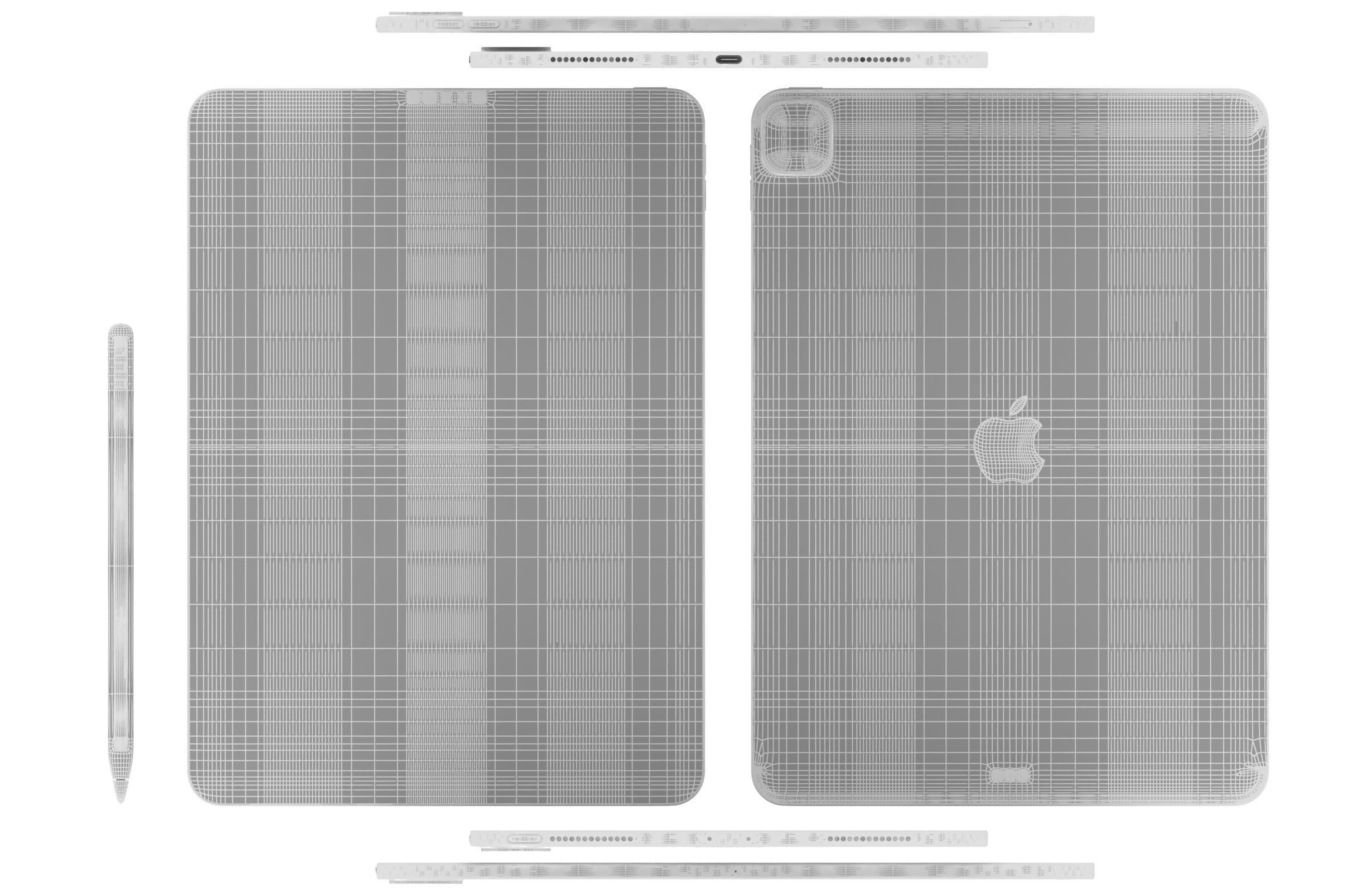Apple iPad Pro 12 9 2020 WiFi Cellular All Colors 3D model_20