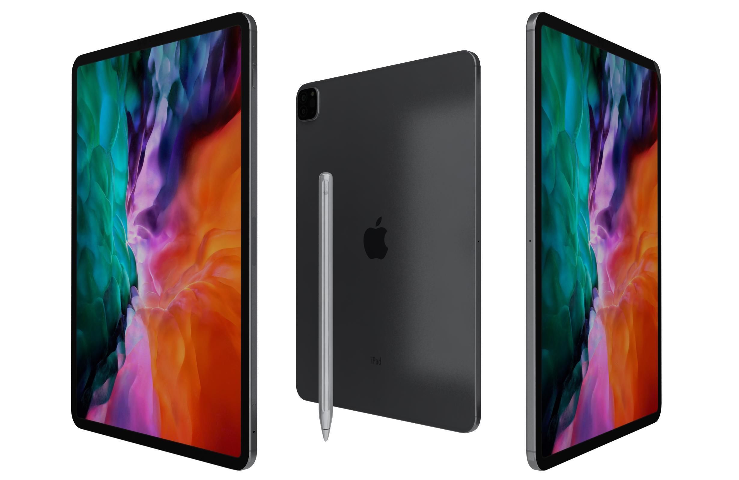 Apple iPad Pro 12 9 2020 WiFi Cellular All Colors 3D model_1
