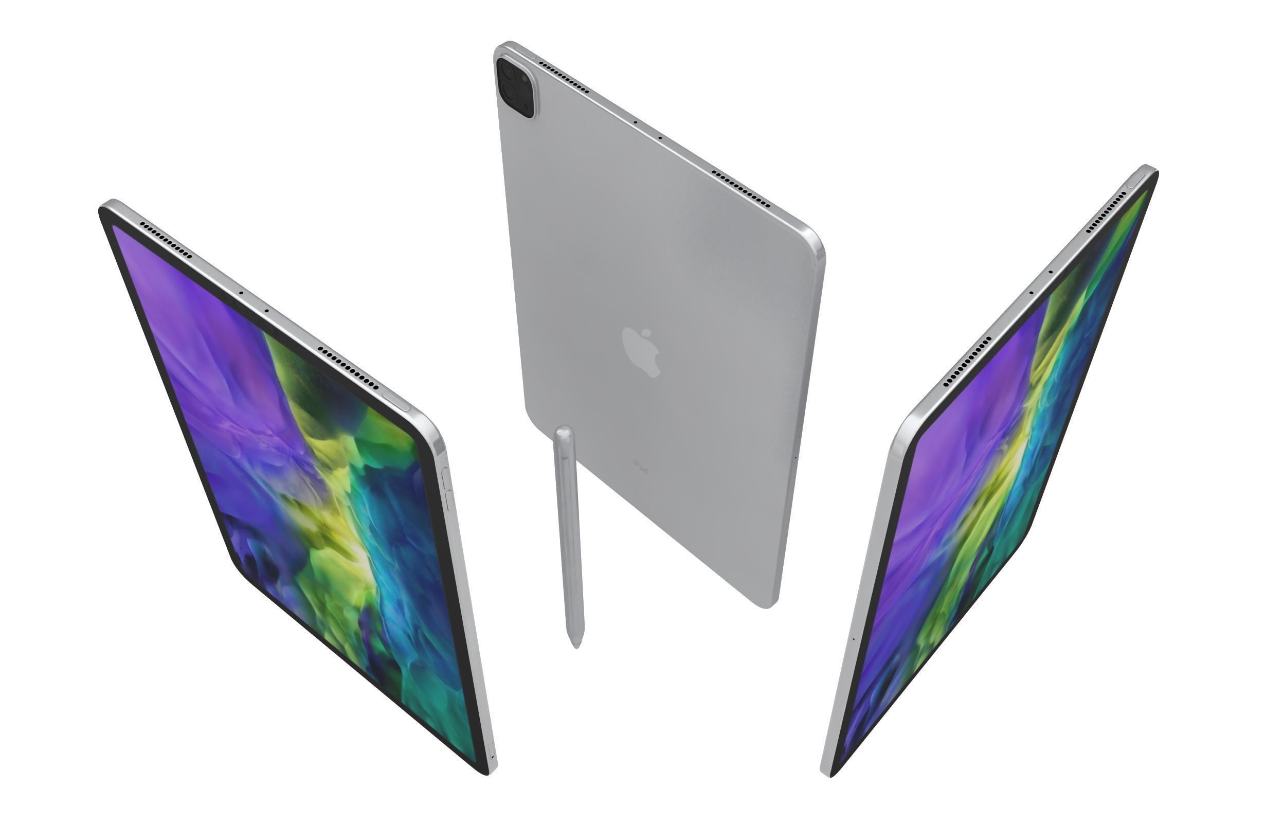 Apple iPad Pro 12 9 2020 WiFi Cellular All Colors 3D model_8