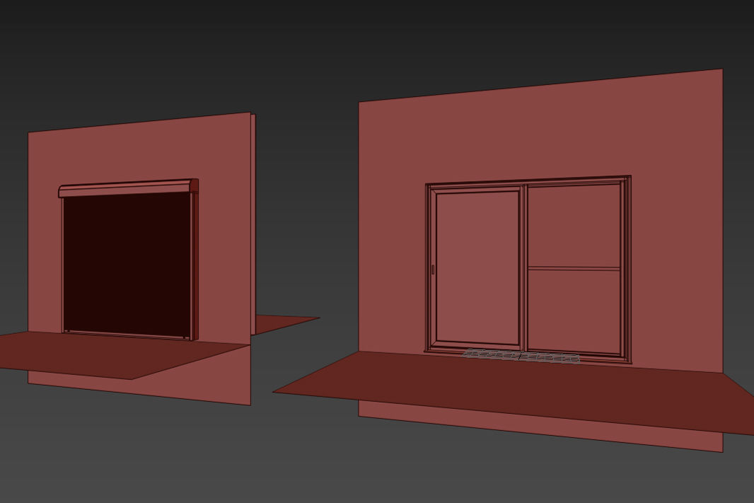 Japanese Window Draw Terrace 3D model_8