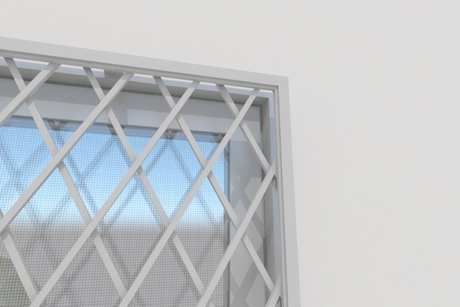 Japanese Window Sliding 3D model_7