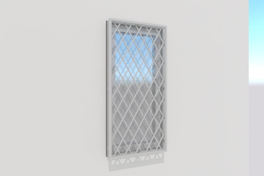 Japanese Window Sliding 3D model_2