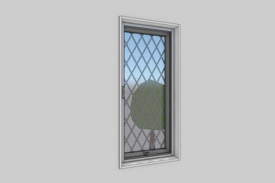 Japanese Window Sliding 3D model_3
