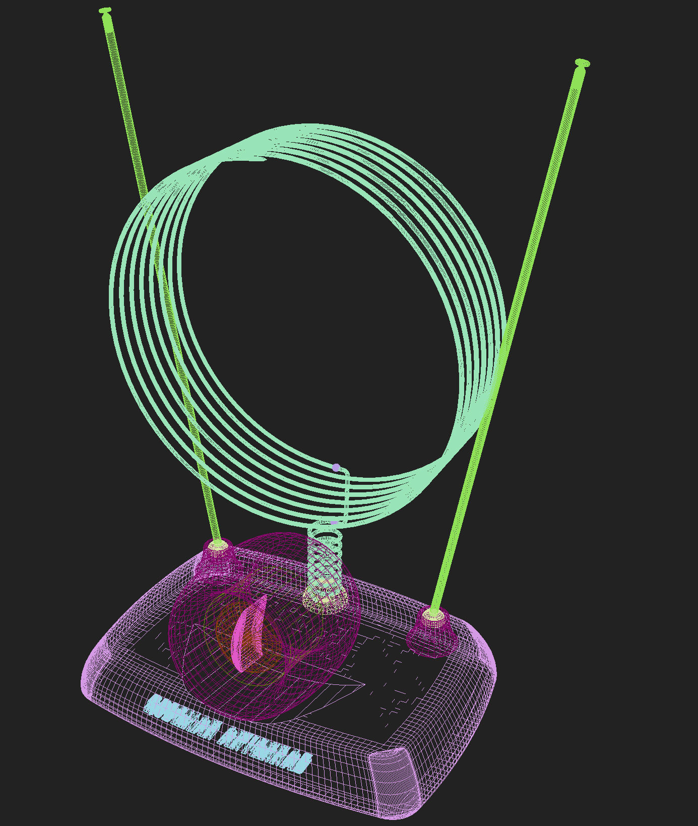 Old TV Antenna 3D model_5