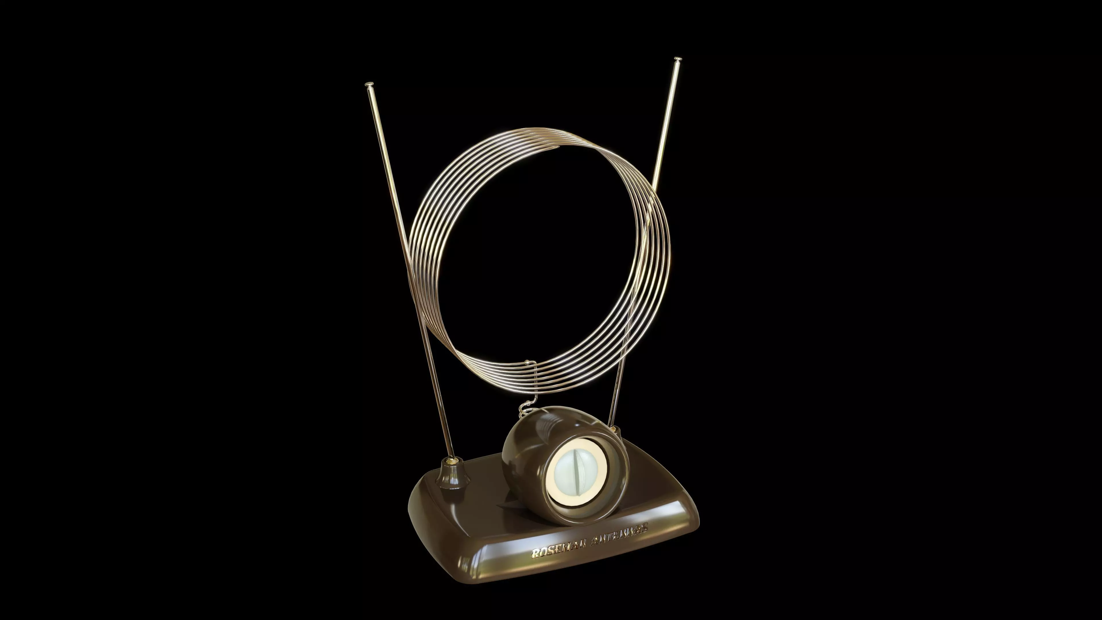 Old TV Antenna 3D model_0