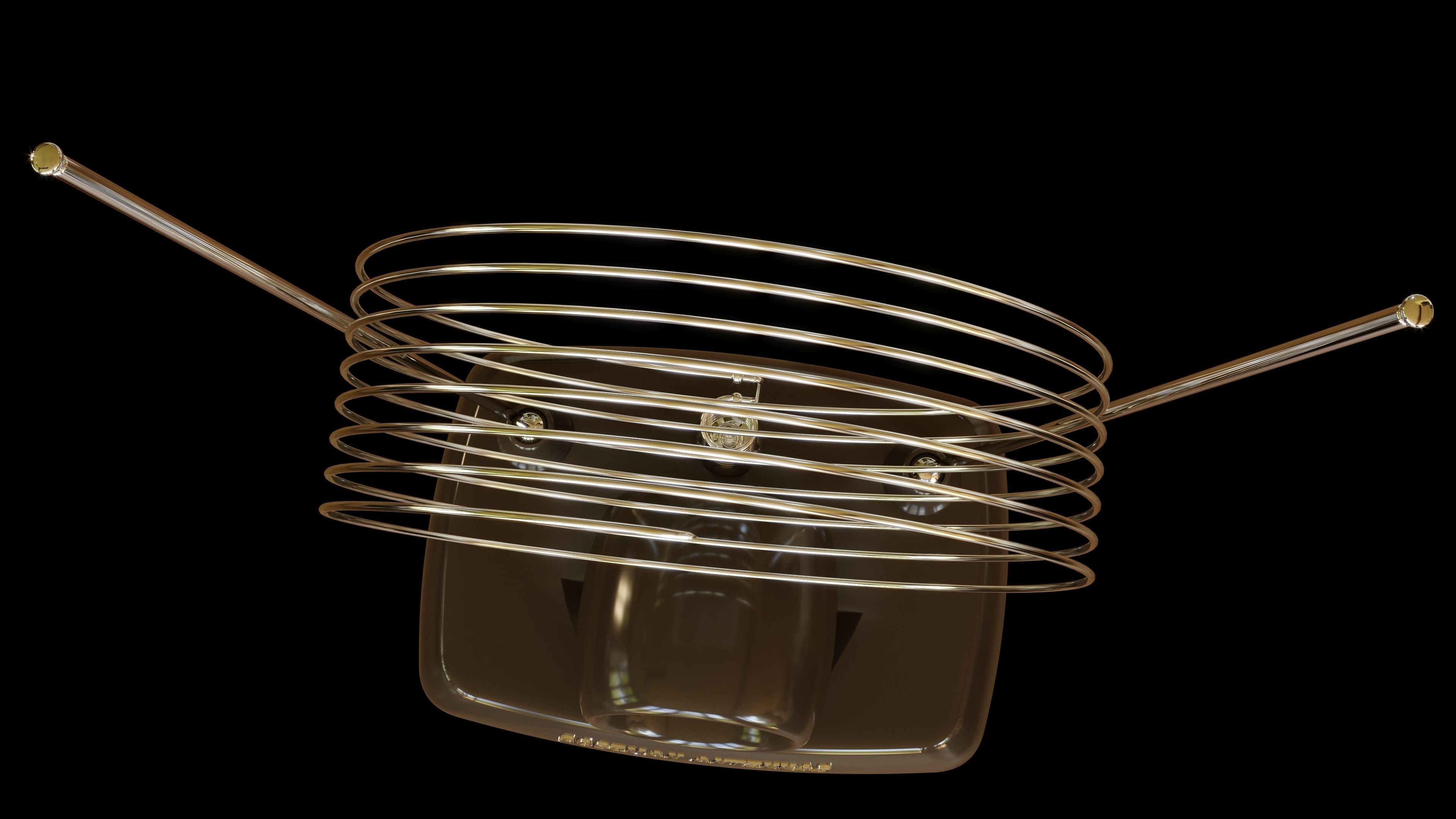 Old TV Antenna 3D model_3