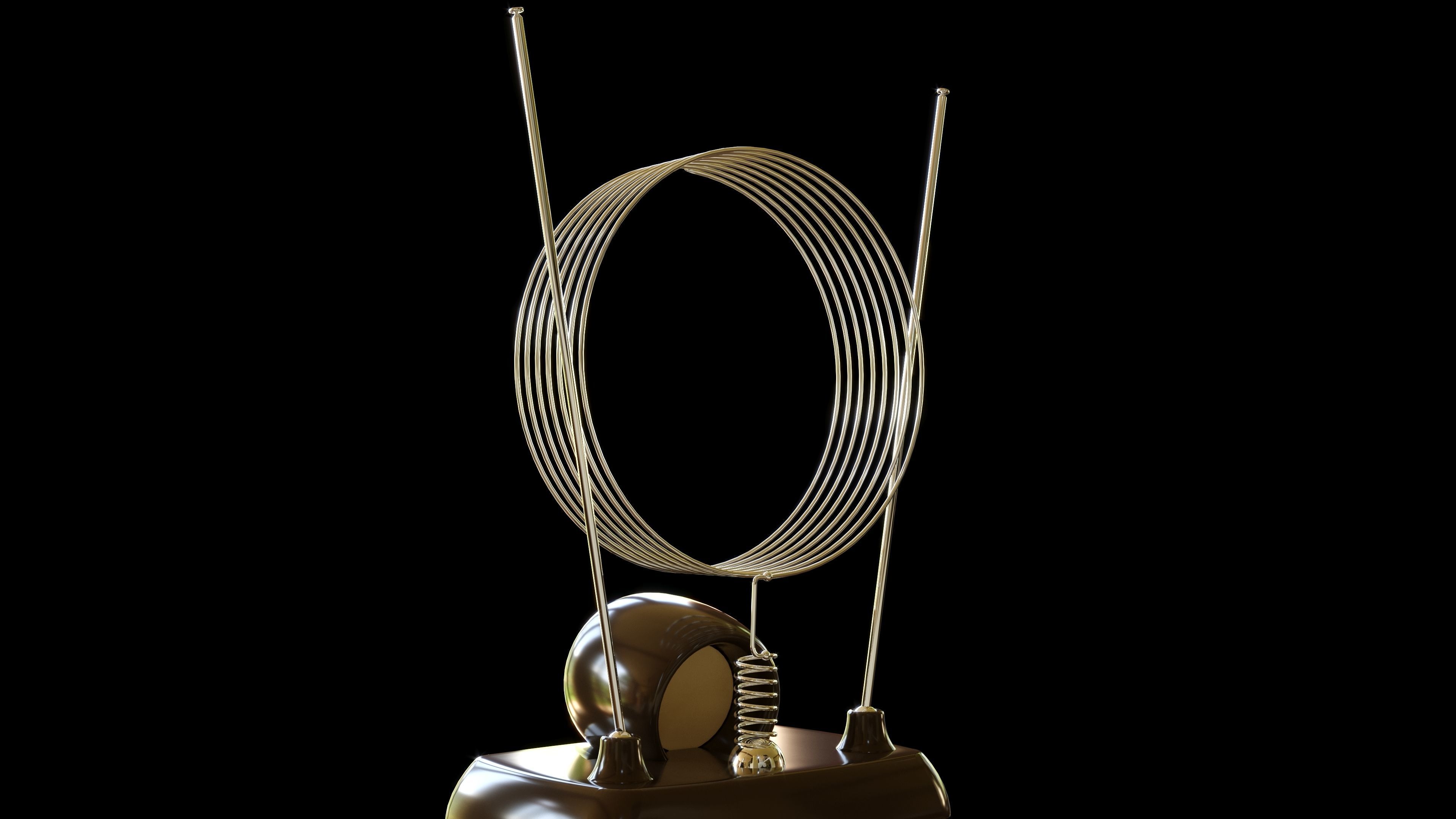 Old TV Antenna 3D model_4