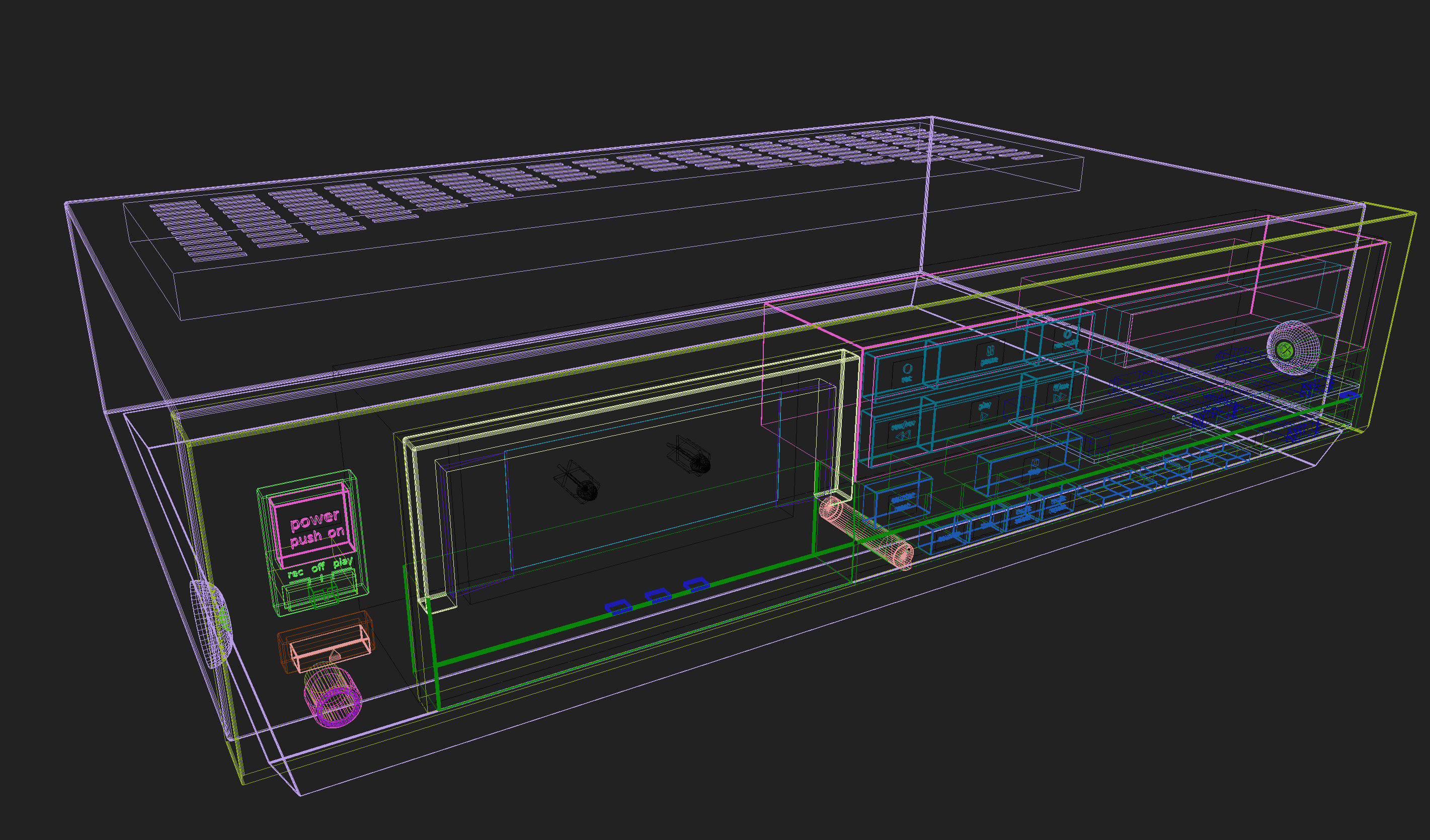 Tape Deck Stereo 3D model_5