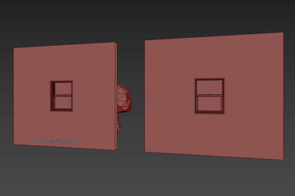 Japanese Window Vertical sliding 3D model_8
