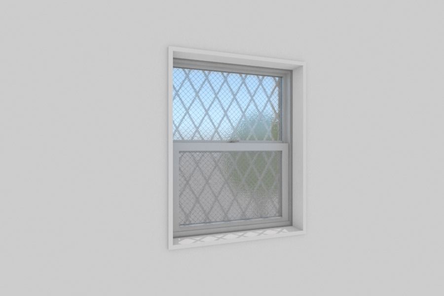 Japanese Window Vertical sliding 3D model_1