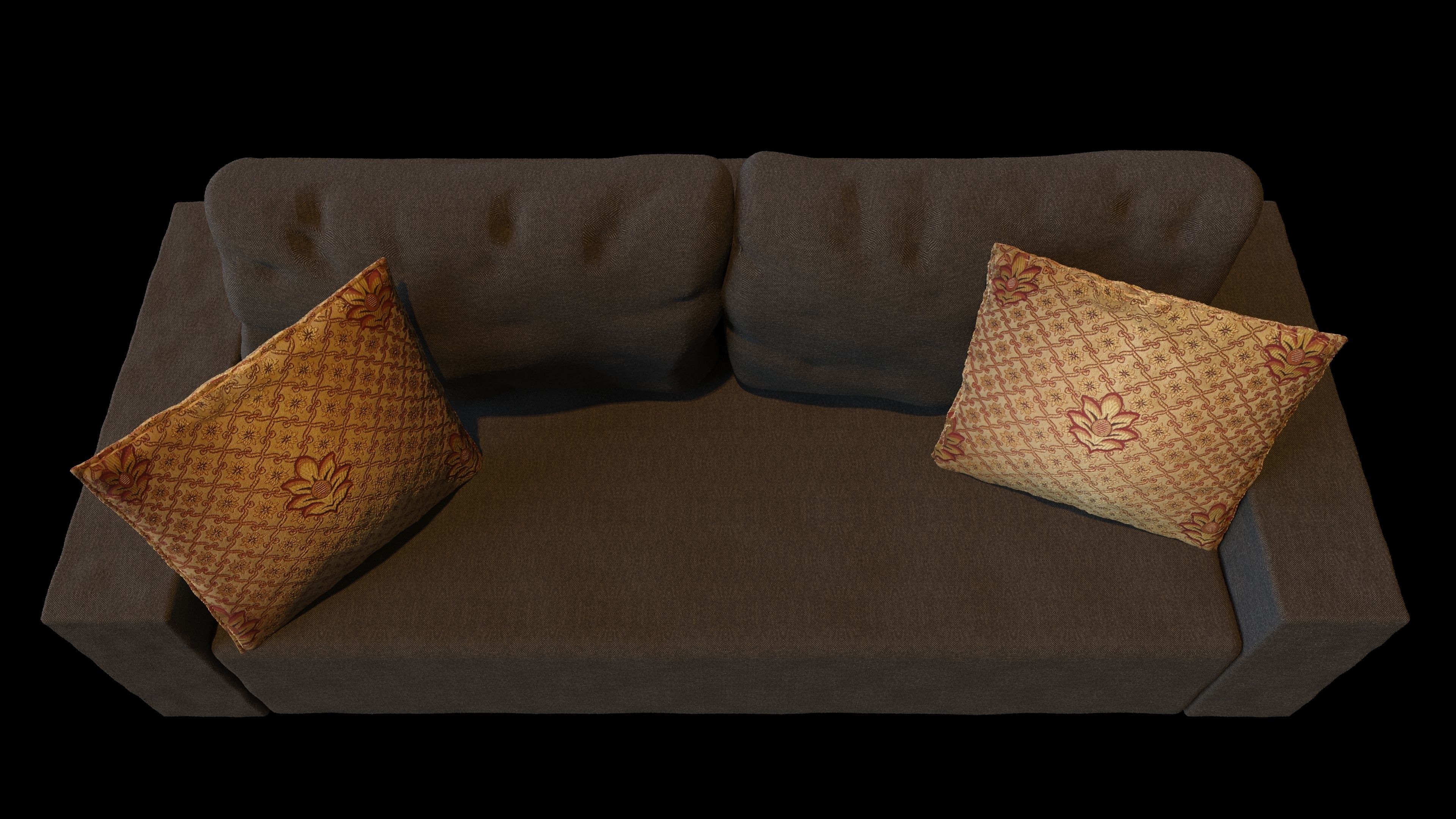 Fabric Couch 3D model_1