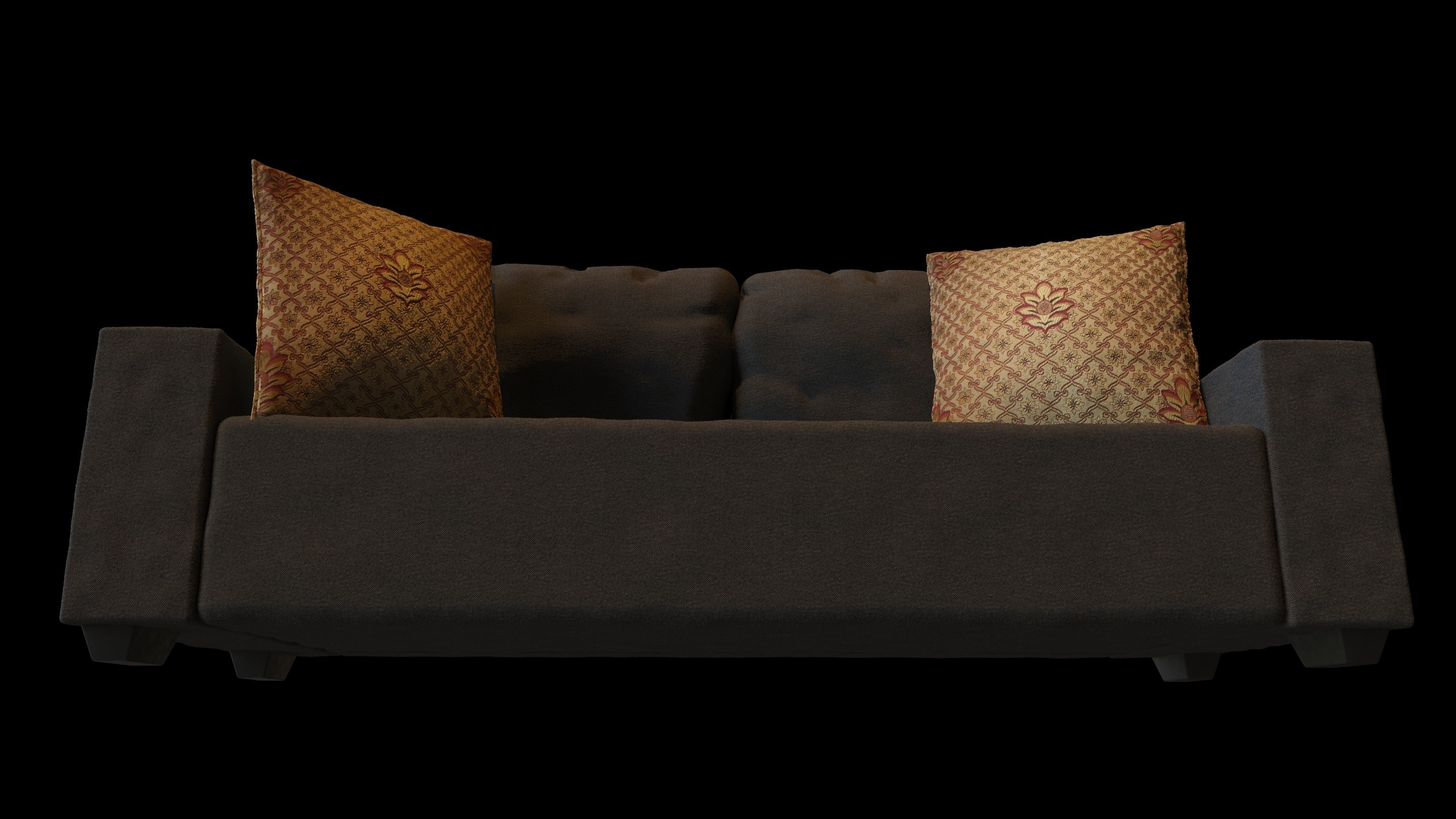 Fabric Couch 3D model_4