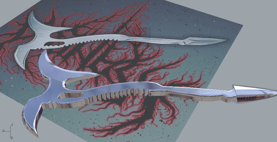 The beast axe from Mandy movie 3D print model_4