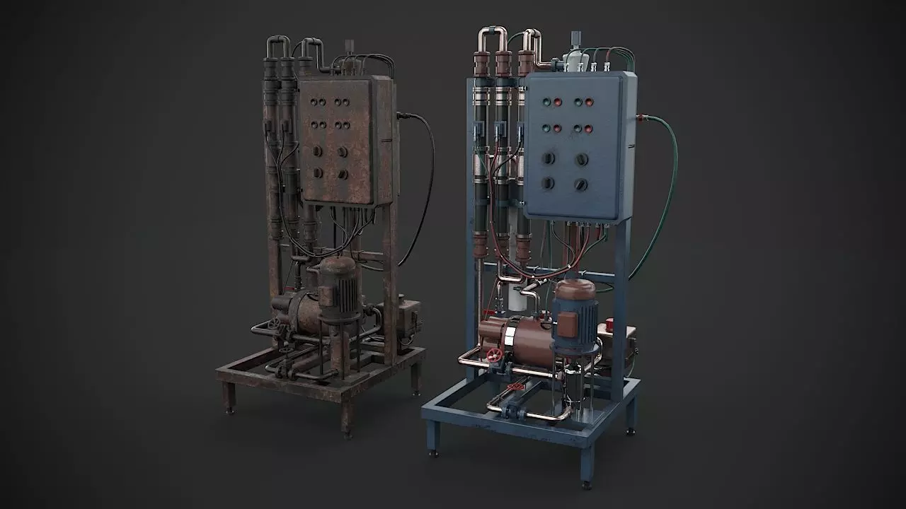 Machinery device 3D model_0