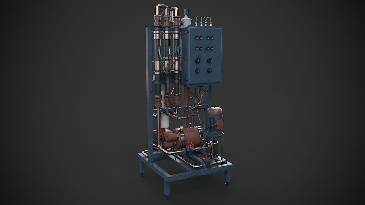 Machinery device 3D model_4