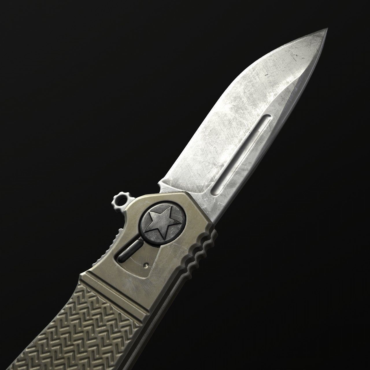 Knives knife Low-poly 3D model_11