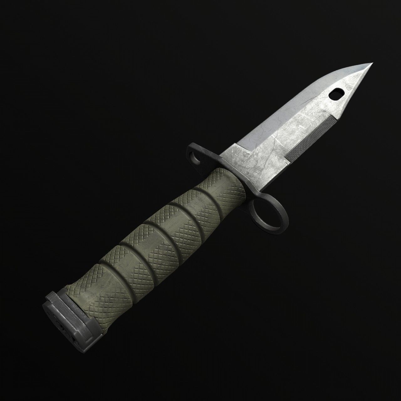 Knives knife Low-poly 3D model_13