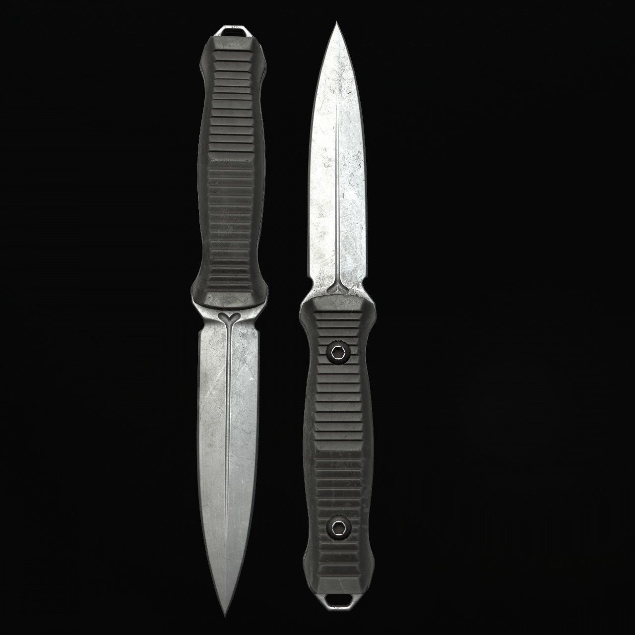 Knives knife Low-poly 3D model_5