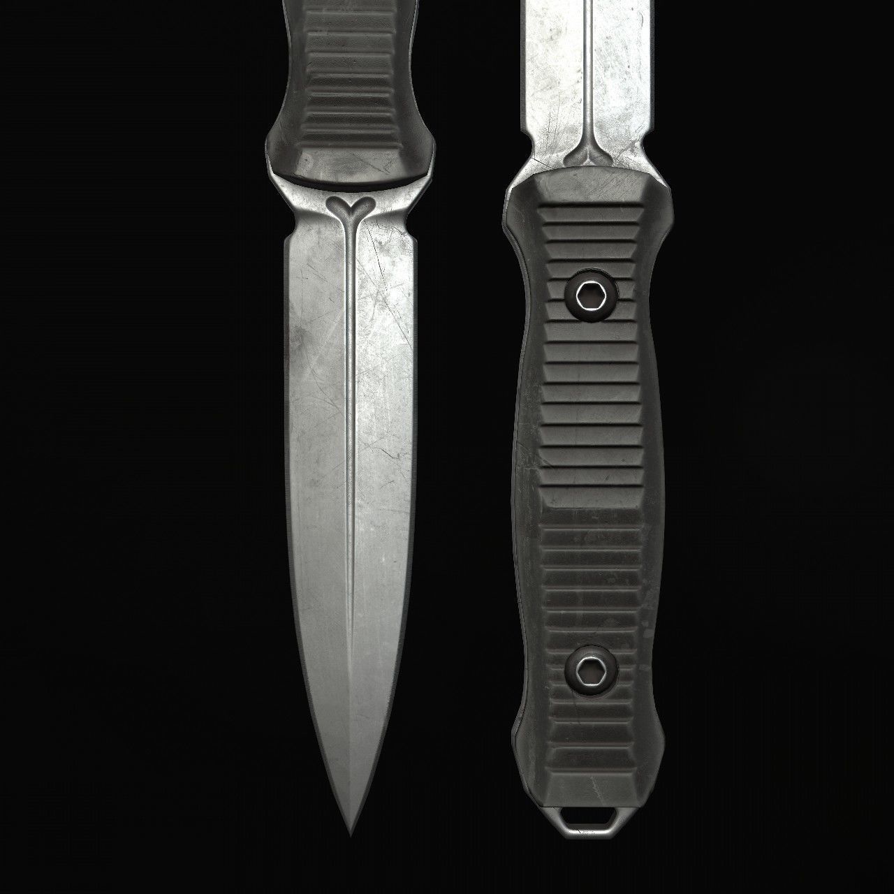 Knives knife Low-poly 3D model_10