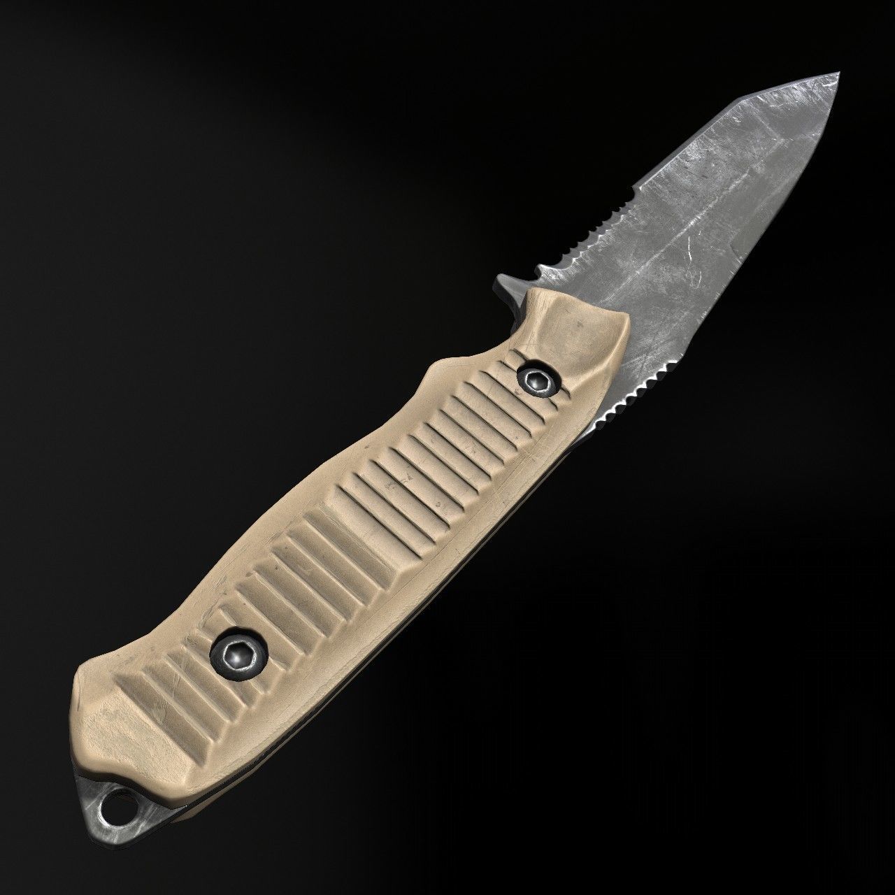 Knives knife Low-poly 3D model_14