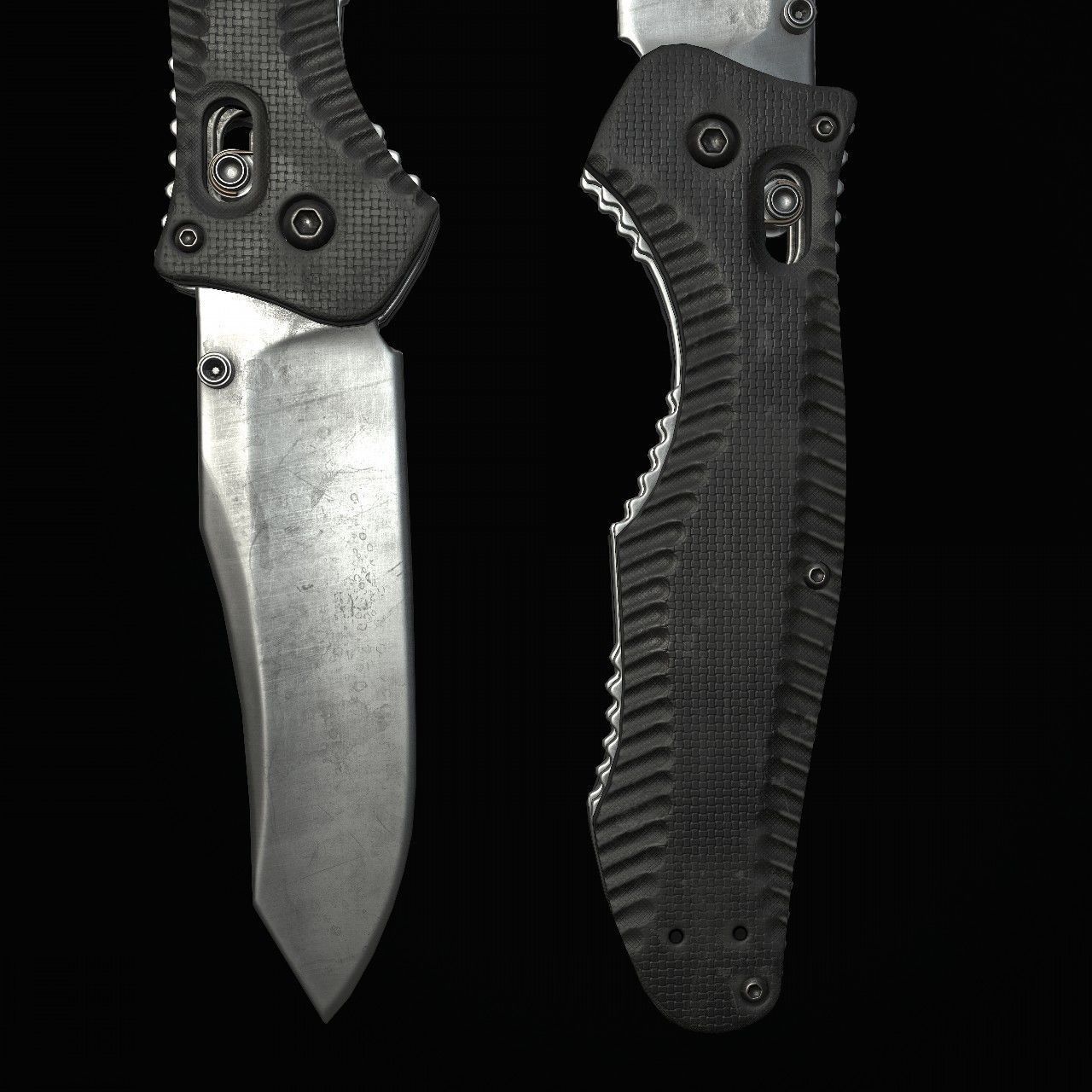 Knives knife Low-poly 3D model_9