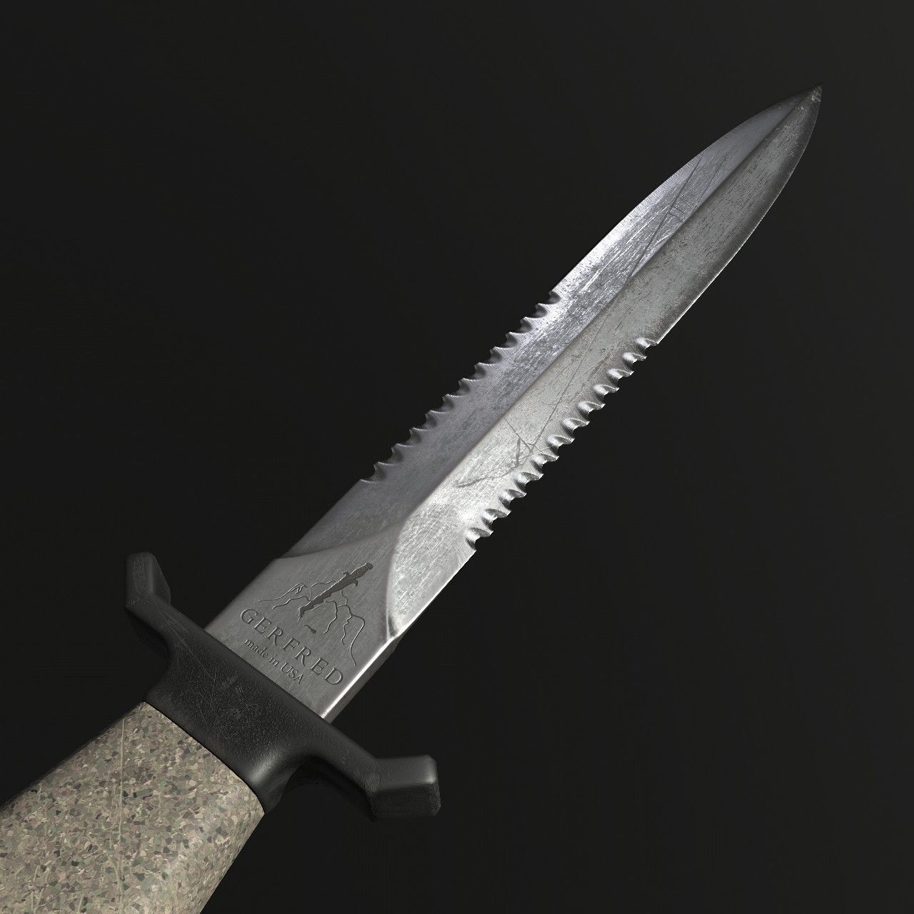 Knives knife Low-poly 3D model_12