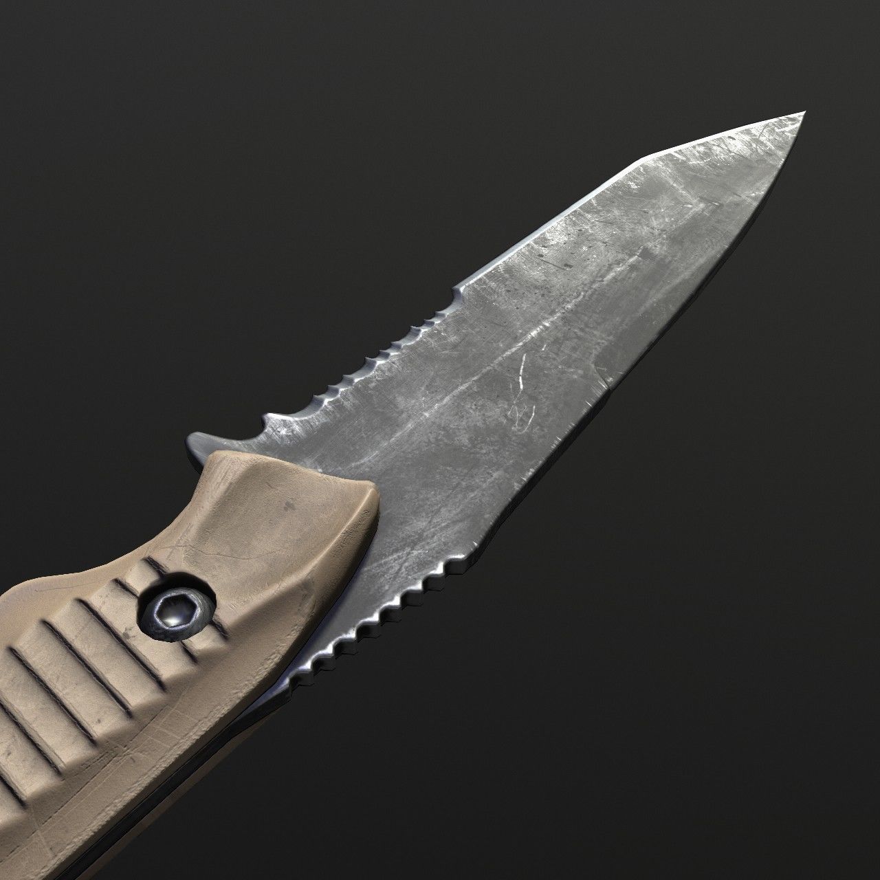 Knives knife Low-poly 3D model_16