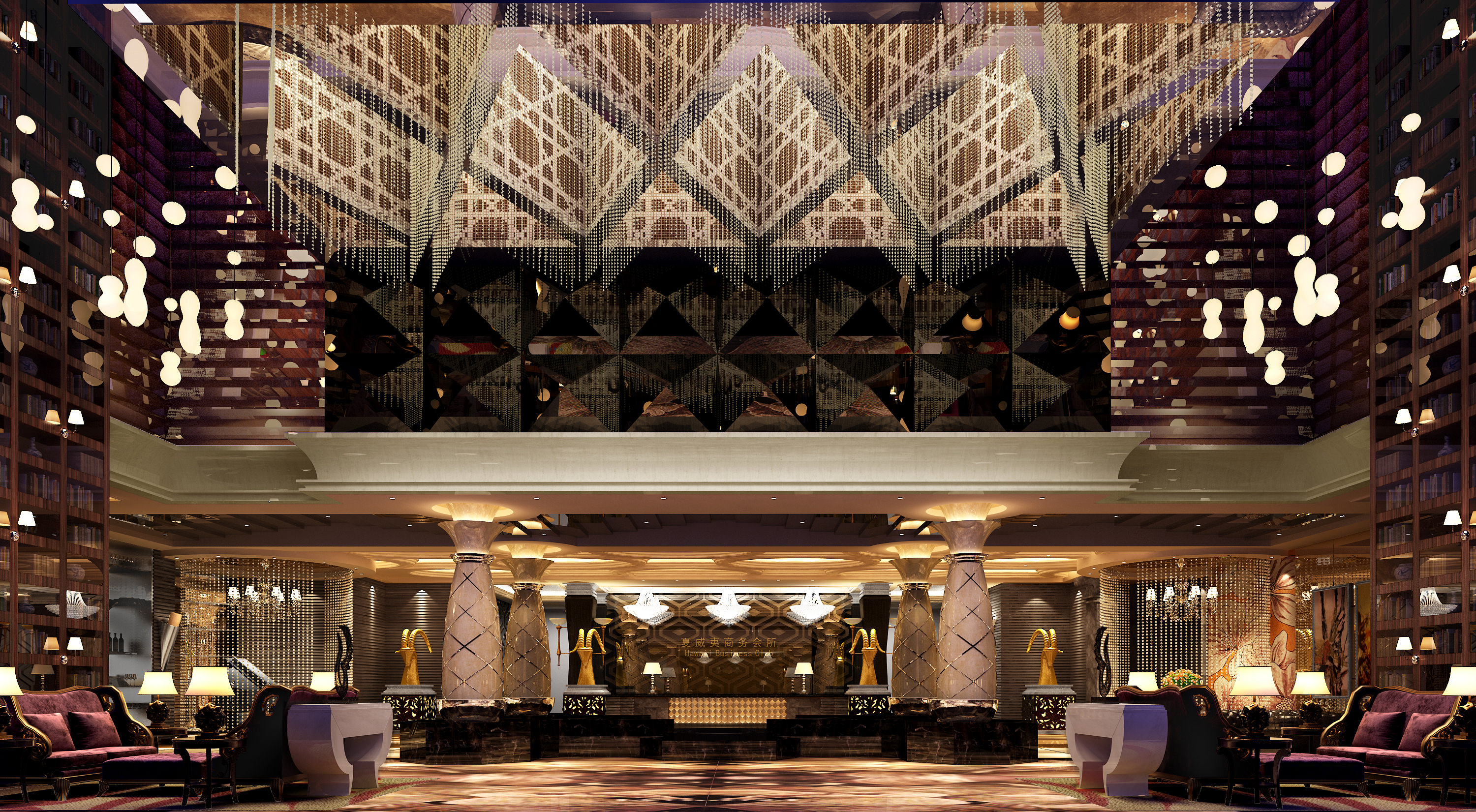 25k 0 description comments 0 luxury lobby 3d model lobby f93 3d 