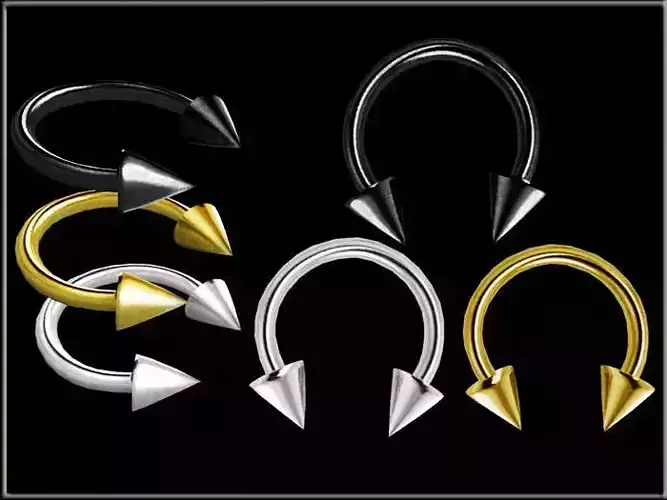 SPIKED PIERCING Low-poly 3D model