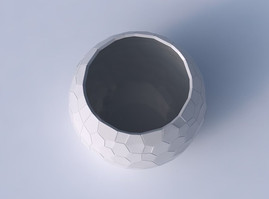 Bowl spheric with fine organic cells 3D print model_2