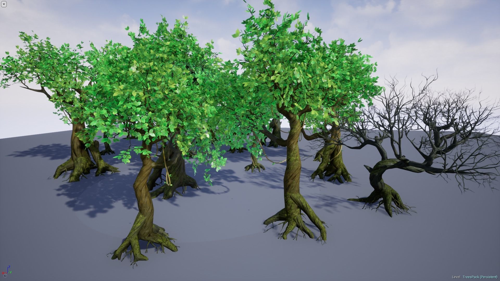 Modular Trees Pack - game models Low-poly 3D model_23