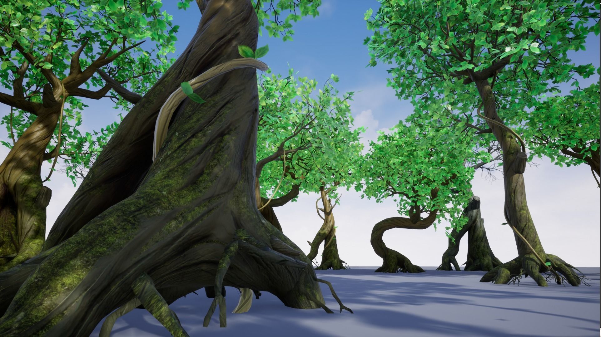 Modular Trees Pack - game models Low-poly 3D model_5