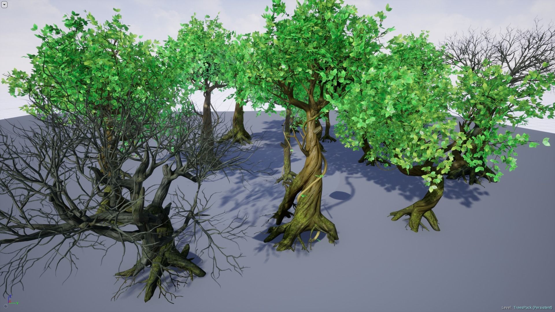 Modular Trees Pack - game models Low-poly 3D model_13