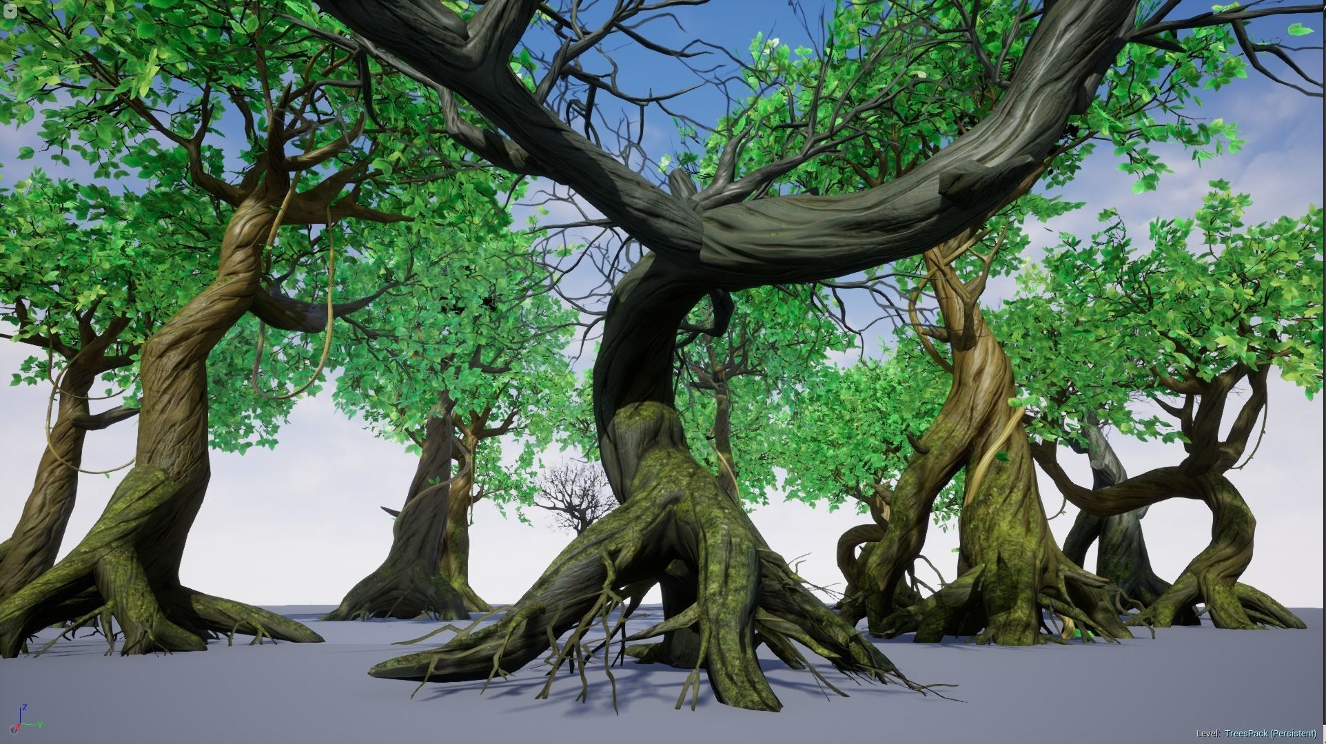 Modular Trees Pack - game models Low-poly 3D model_2